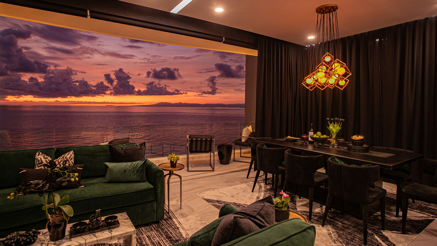 CRATE Interiors Presenta Proyecto Único: Una Residencia de Playa de Lujo en Negro Total